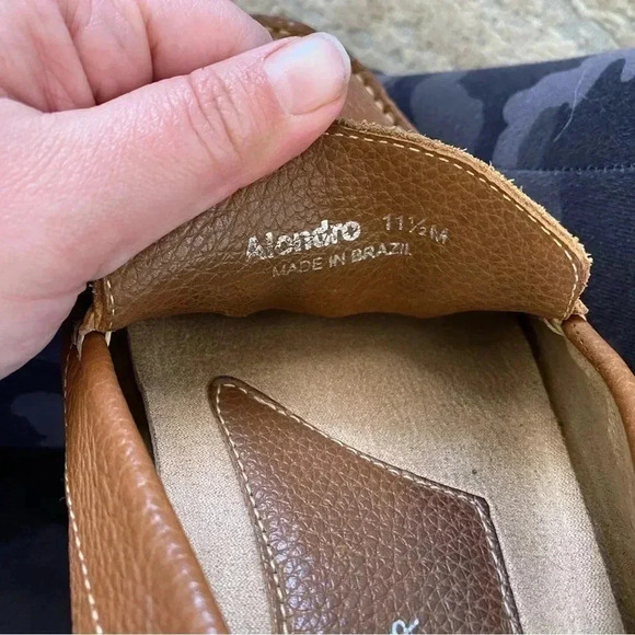 Donald Pliner Alondro Tan Leather Loafers Slip On Driving Shoes Camel Brown:11.5 - Picture 9 of 10